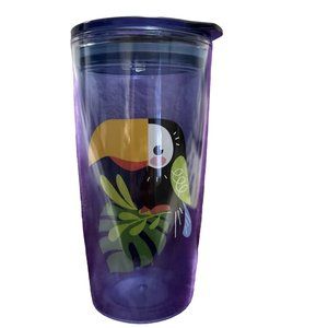 GARDEN PARTY Toucan Plastic Double Wall Tumbler 20 fl Oz W/ Closing Lid